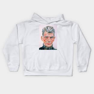 SAMUEL BECKETT watercolor portrait .1 Kids Hoodie